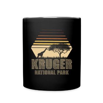 Kruger National Park South Africa Giraffe Wildlife Saf - Full Colour Mug - black - Front