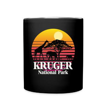Parc national d’Afrique du Sud Safari Kruger Elephant Giraf - Mug uni - noir - Devant