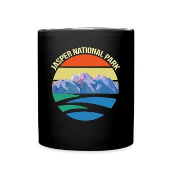 National Park Canada Jasper Alberta Souvenir Icefie - Full Colour Mug - black - Front