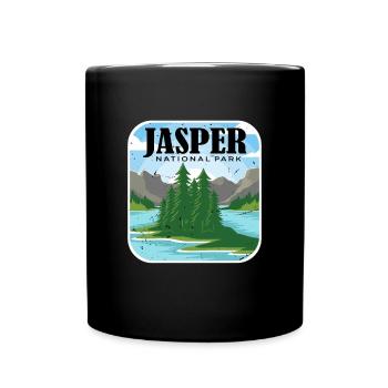 Alberta National Park Jasper Canada Souvenir Campi - Full Colour Mug - black - Front
