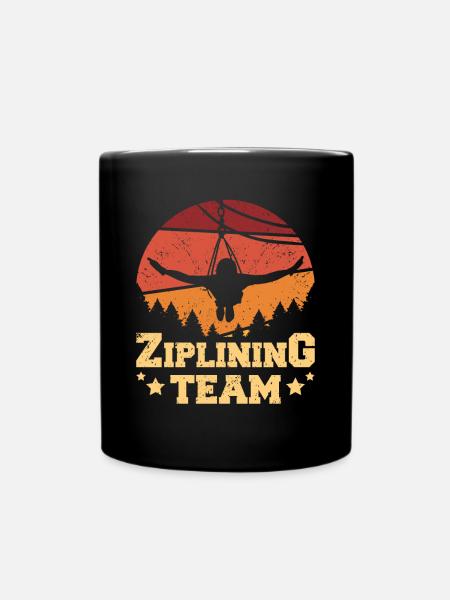Ziplining team - Tasse einfarbig - Schwarz