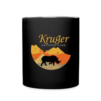 Rhino Africa Krüger Nationalpark Safari Big Five S - Tasse einfarbig - Schwarz - Vorne