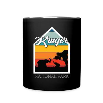 Parc national des éléphants Afrique Kruger Safari Big Fi - Mug uni - noir - Devant