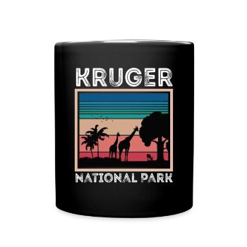 Giraffen-Nationalpark Afrika Krüger-Safari Big Fiv - Tasse einfarbig - Schwarz - Vorne