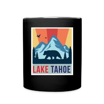 Lac Tahoe Grizzly Bear California Ski Mountains Cam - Mug uni - noir - Devant