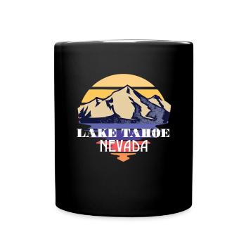 Lake Tahoe Mountains Wildlife Grizzlybär Kaliforni - Tasse einfarbig - Schwarz - Vorne