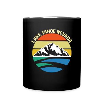 Berge Lake Tahoe Kalifornien Naturcampingwanderung - Tasse einfarbig - Schwarz - Vorne