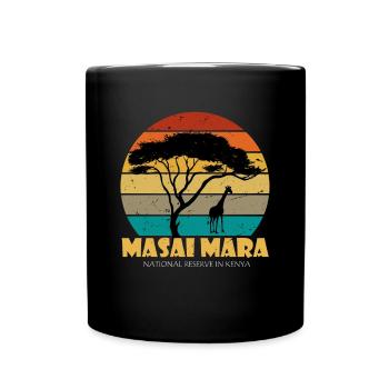 Serengeti Masai Mara Nationalreservat Kenia Safari - Tasse einfarbig - Schwarz - Vorne