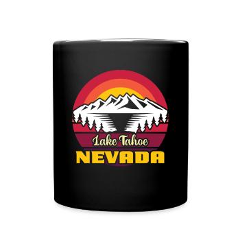 Lake Tahoe Mountains Wildlife Camping Wandern Natu - Tasse einfarbig - Schwarz - Vorne