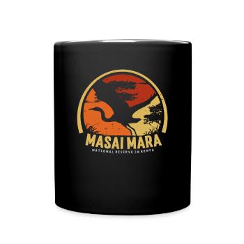 Masai Mara Nationalreservat Kenia Serengeti Wildti - Tasse einfarbig - Schwarz - Vorne