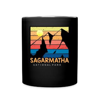 Sagarmatha Everest National Park Tibet Nepal 1976 - Full Colour Mug - black - Front