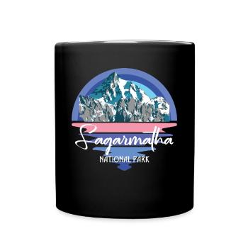 Everest National Park Sagarmatha Mountains in Tibet Nep - Full Colour Mug - black - Front