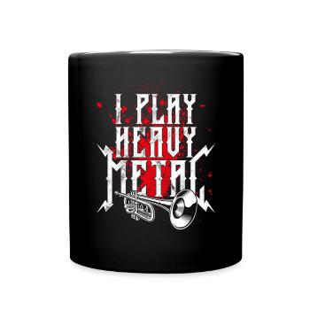 Trumpet Player Vintage I Play - Tasse einfarbig - Schwarz - Vorne