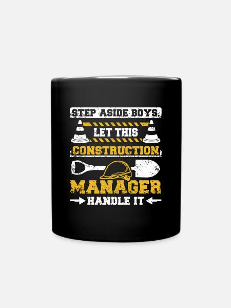 Let this construction manager handle it - Full Colour Mug - black