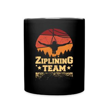 Équipe de tyrolienne rétro vintage - Mug uni - noir - Devant