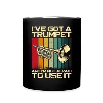 Trumpet Player Vintage Retro I've - Tasse einfarbig - Schwarz - Vorne