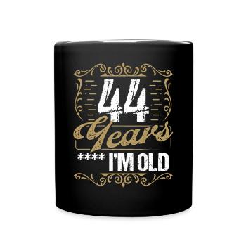 Sarcasme de 44 ans dans l’idée de l’humour vintage44 Ye - Mug uni - noir - Devant