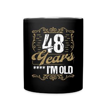 Sarcasme de 48 ans dans l’idée de l’humour vintage48 Ye - Mug uni - noir - Devant