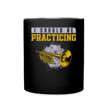 Trumpet Player Vintage I Should Be - Tasse einfarbig - Schwarz - Vorne