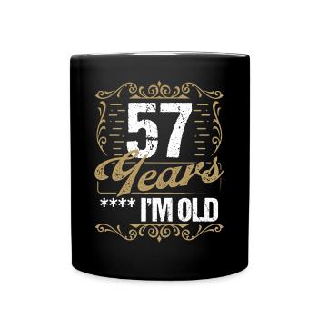 Sarcasme de 57 ans Im Old Vintage Humor Idea57 Ye - Mug uni - noir - Devant
