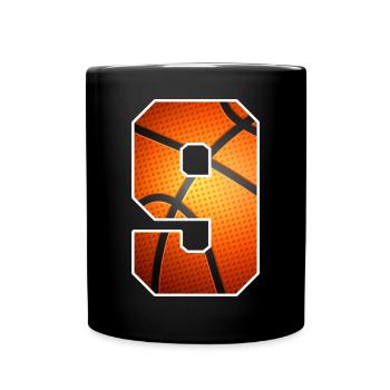 Enfants 9e anniversaire Joueur de basket-ball 9 ans - Mug uni - noir - Devant