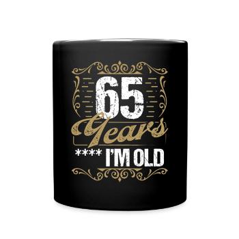 Sarcasme de 65 ans dans l’idée de l’humour vintage65 Ye - Mug uni - noir - Devant