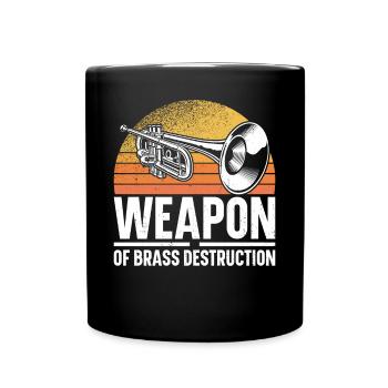 Trumpet Player Pun Retro Vintage - Tasse einfarbig - Schwarz - Vorne