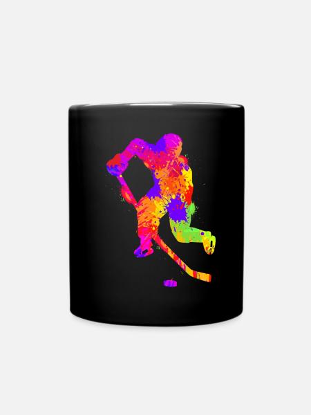 Eishockey Jungen Kinder Männer - Tasse einfarbig - Schwarz