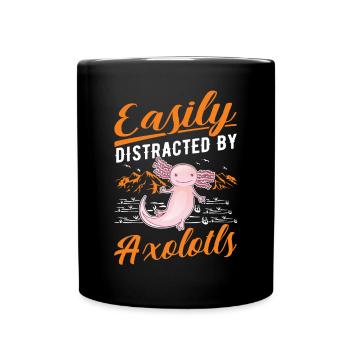 Facilement distrait par Axolotls Tail Luch - Mug uni - noir - Devant