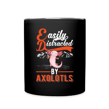 Facilement distrait par Axolotls Tail Luch - Mug uni - noir - Devant