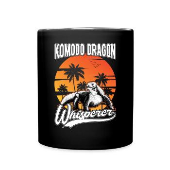 Komodowaran Flüsterer Komodo Dragon Whisperer - Tasse einfarbig - Schwarz - Vorne
