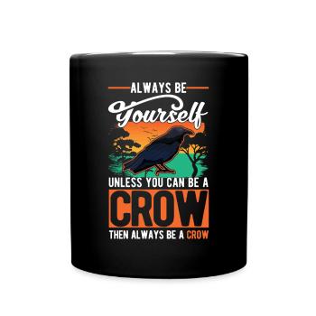 Crow Raven Raven Crow Keeping Crow Breeder - Full Colour Mug - black - Front
