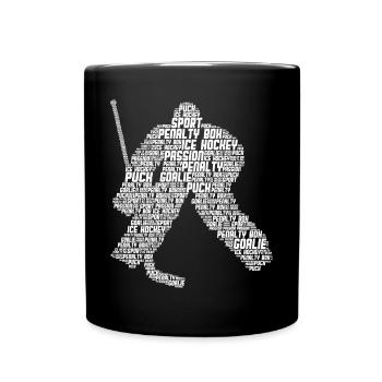 Eishockey Torwart Eishockeyspieler Jungen Männer - Tasse einfarbig - Schwarz - Vorne