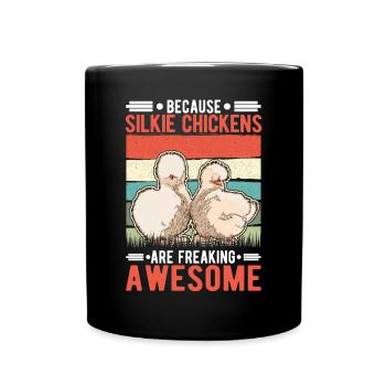 Parce que les poulets Silkie sont impressionnants - Mug uni - noir - Devant