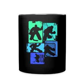 Eishockey Torwart Jungen Kinder Männer - Full Colour Mug - black - Front