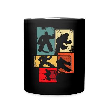 Hockey sur glace Gardien de but Garçons Hommes Enfants - Mug uni - noir - Devant