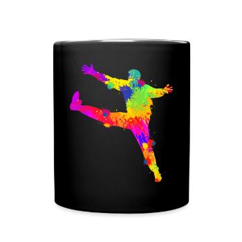 Handball Gardien de but Handball Hommes Enfants - Mug uni - noir - Devant