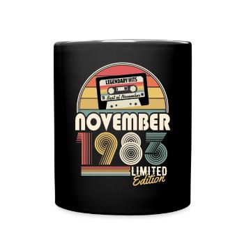 November 1983 Jahrgang Geburtstag Geschenk - Tasse einfarbig - Schwarz - Vorne