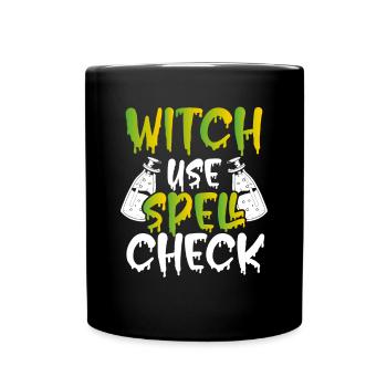Witch uses spells - Full Colour Mug - black - Front