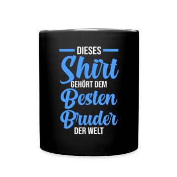 Bester Bruder der Welt - Tasse einfarbig - Schwarz - Vorne