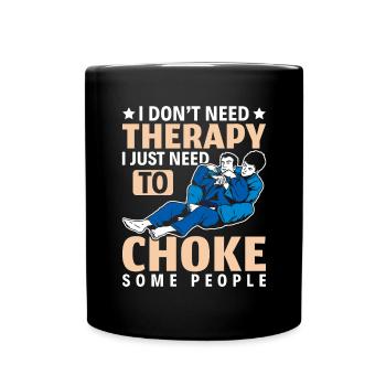 BJJ Brazilian Jiu-Jitsu - Full Colour Mug - black - Front