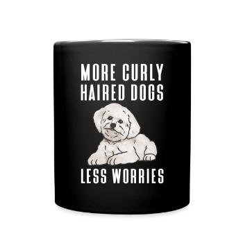 Bichon Frisé Propriétaire Chiens Cadeau - Mug uni - noir - Devant