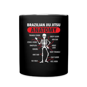 BJJ Brazilian Jiu-Jitsu - Full Colour Mug - black - Front