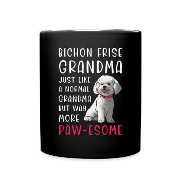 Bichon Frisé Propriétaire Chiens Cadeau - Mug uni - noir - Devant