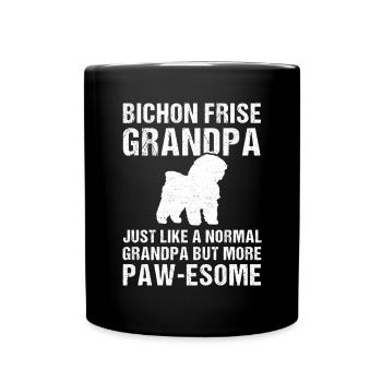 Bichon Frisé Propriétaire Chiens Cadeau - Mug uni - noir - Devant