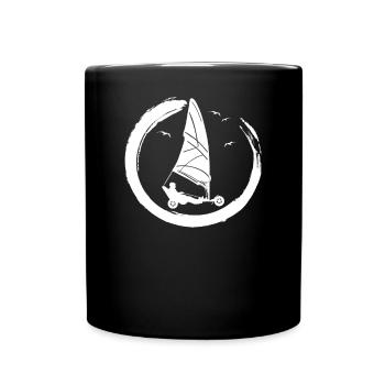 Plage Voile Windracer Land Sailers Land Sailors - Mug uni - noir - Devant