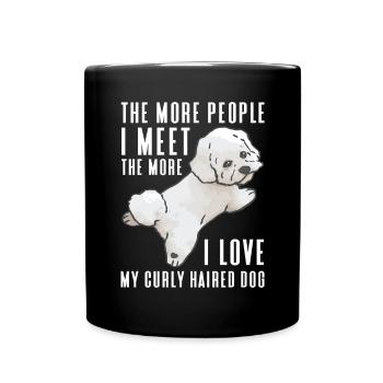 Bichon Frisé Propriétaire Chiens Cadeau - Mug uni - noir - Devant