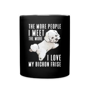 Bichon Frisé Propriétaire Chiens Cadeau - Mug uni - noir - Devant
