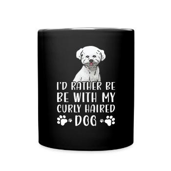 Bichon Frisé Propriétaire Chiens Cadeau - Mug uni - noir - Devant