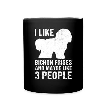 Bichon Frisé Propriétaire Chiens Cadeau - Mug uni - noir - Devant